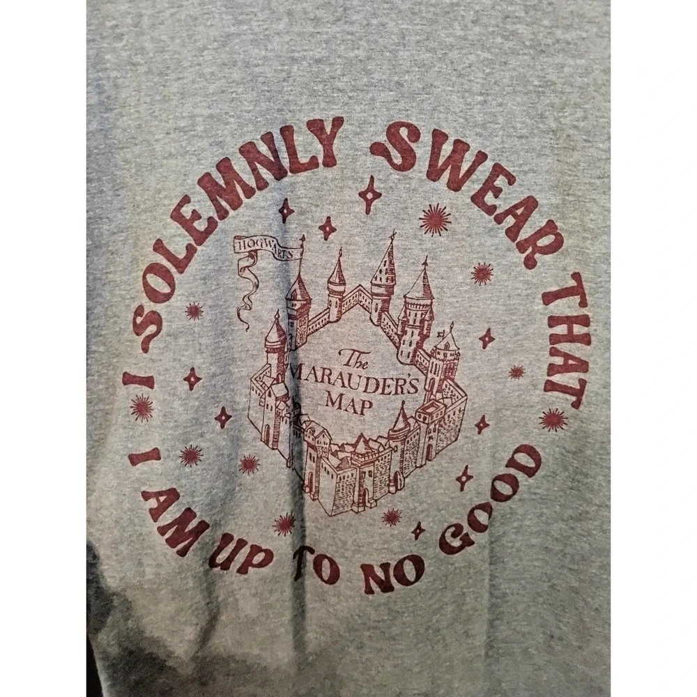 Harry Potter Marauders Map Graphic Tee Up To No Good Wizarding World Mens L
